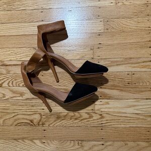 Jeffrey Campbell Black and Tan Heels